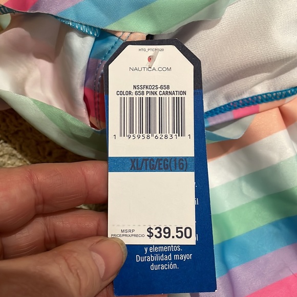 Girls/juniors NWT Nautica swim suit XL size 16 - Picture 5 of 8
